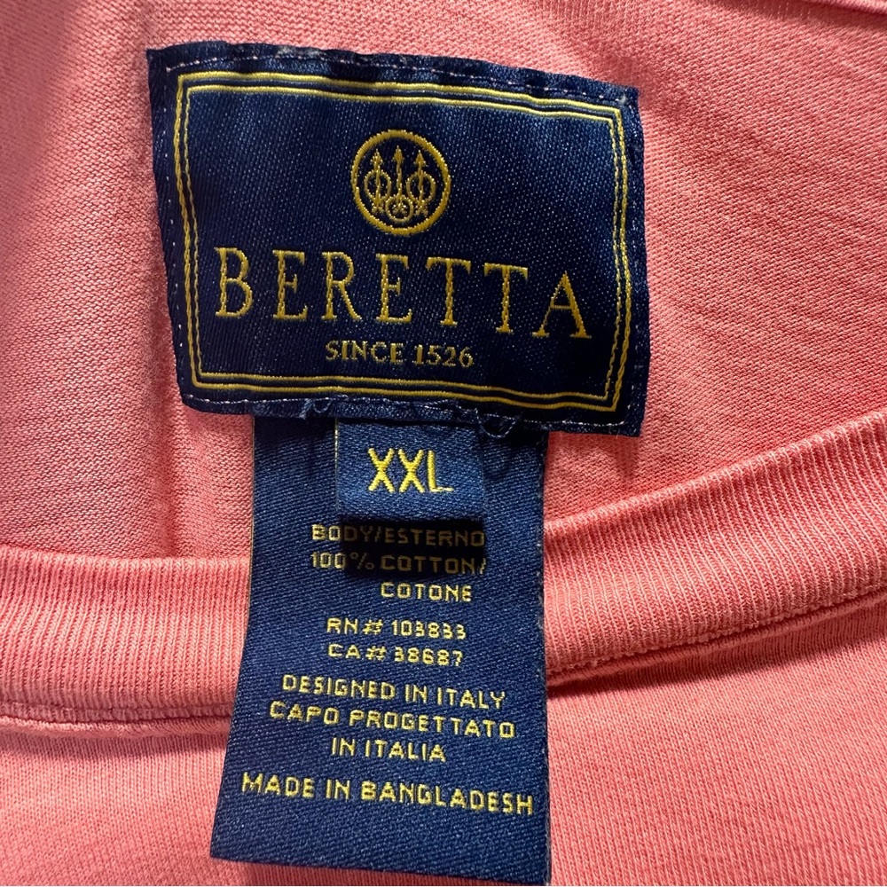 Beretta Pink Crewneck Long Sleeve Logo Shirt Women’s size XXL - Picture 5 of 6